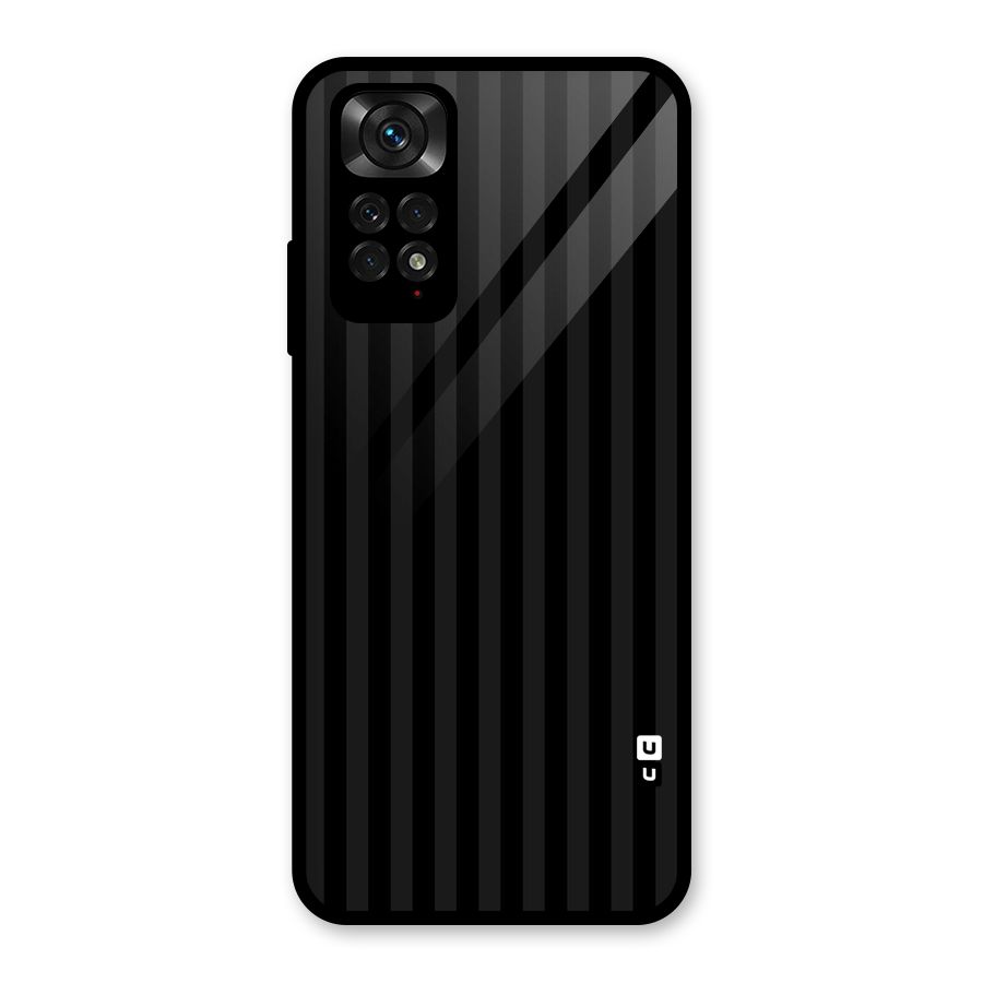 Pleasing Dark Stripes Glass Back Case for Redmi Note 11S