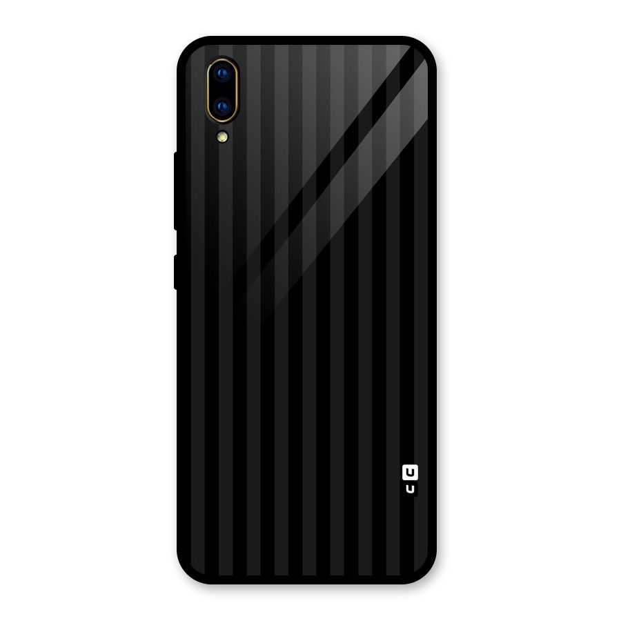 Pleasing Dark Stripes Glass Back Case for Vivo V11 Pro