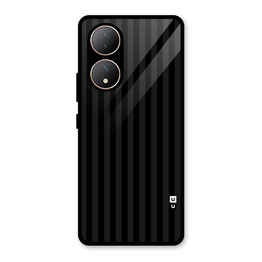 Pleasing Dark Stripes Glass Back Case for Vivo Y100A