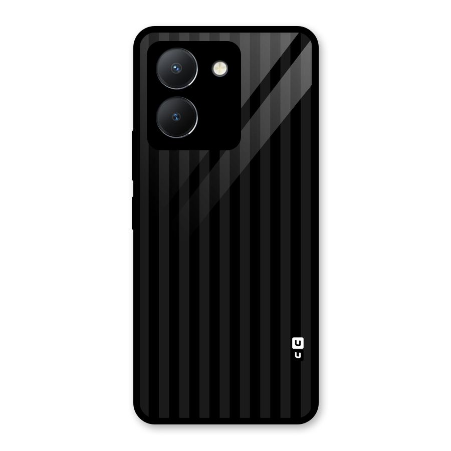 Pleasing Dark Stripes Glass Back Case for Vivo Y36