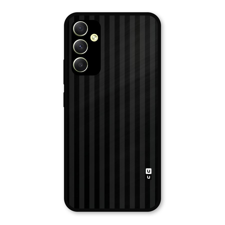Pleasing Dark Stripes Metal Back Case for Galaxy A34