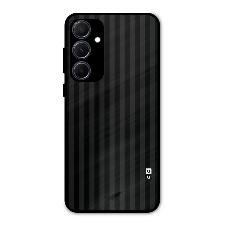 Pleasing Dark Stripes Metal Back Case for Galaxy A35