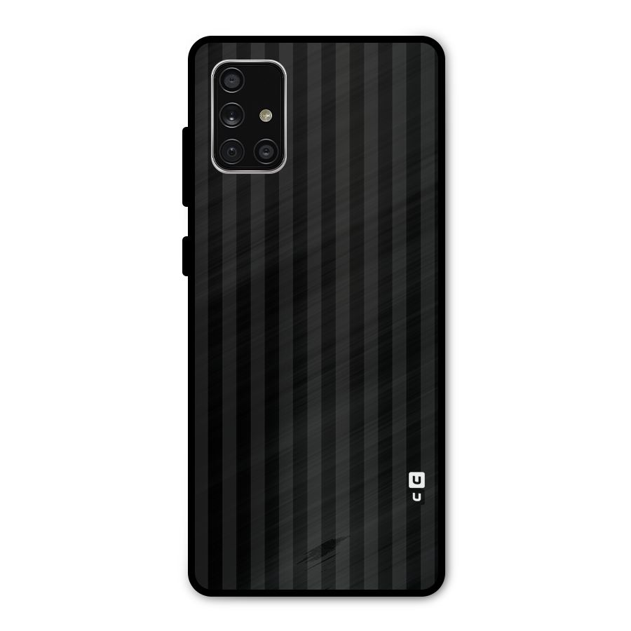 Pleasing Dark Stripes Metal Back Case for Galaxy A71