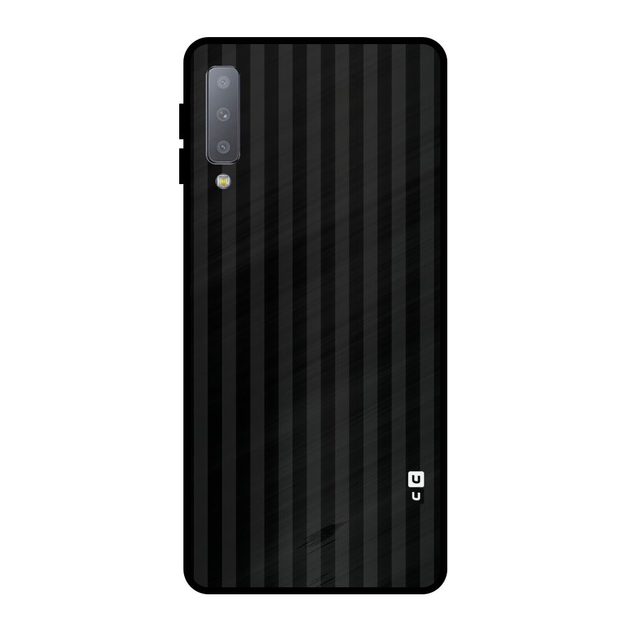 Pleasing Dark Stripes Metal Back Case for Galaxy A7 (2018)
