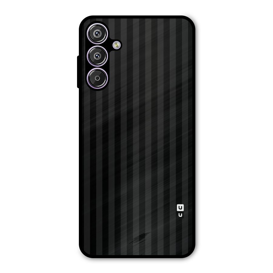 Pleasing Dark Stripes Metal Back Case for Galaxy F15