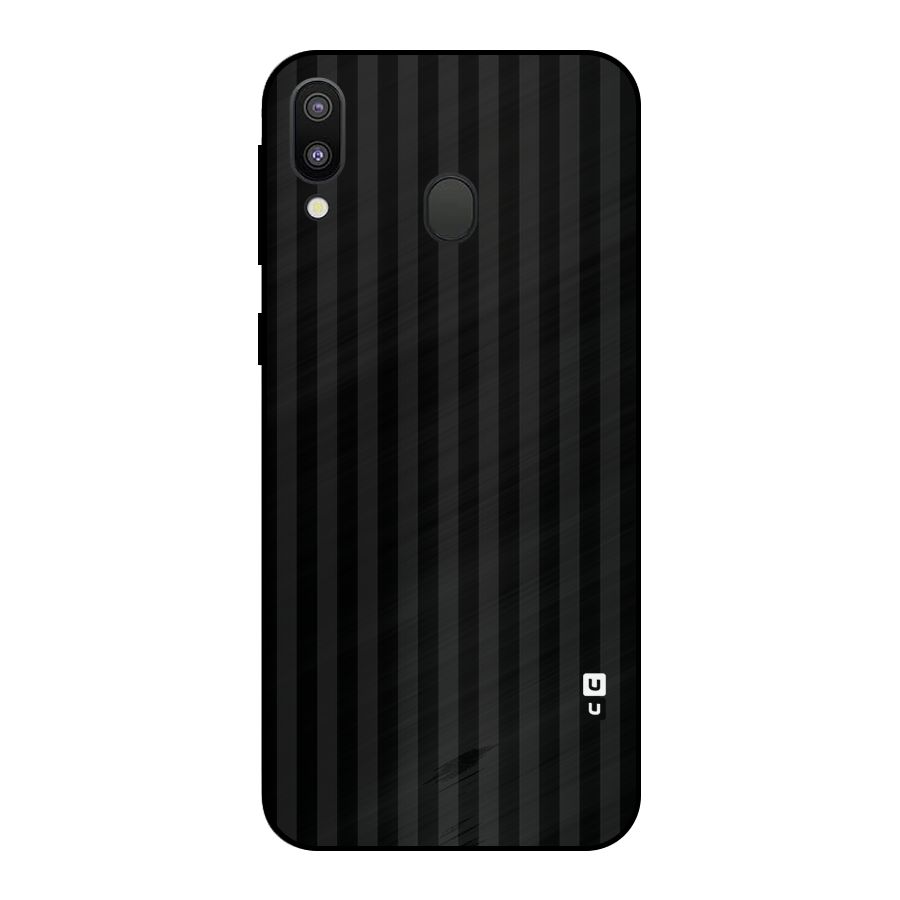Pleasing Dark Stripes Metal Back Case for Galaxy M20
