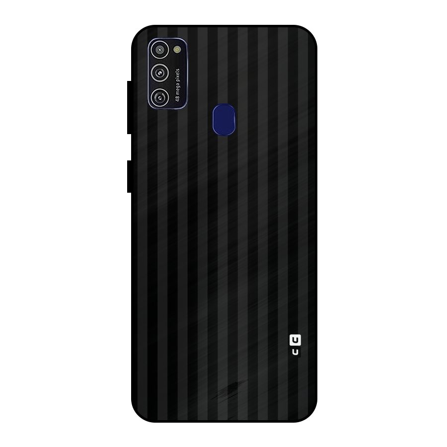 Pleasing Dark Stripes Metal Back Case for Galaxy M30s