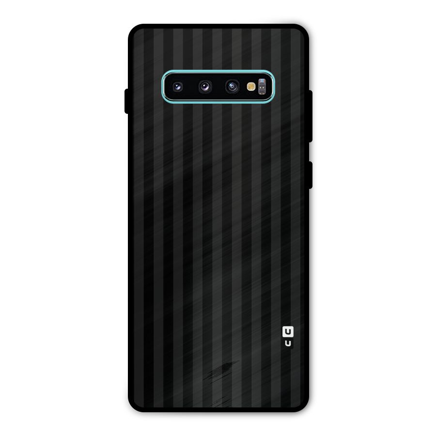 Pleasing Dark Stripes Metal Back Case for Galaxy S10 Plus