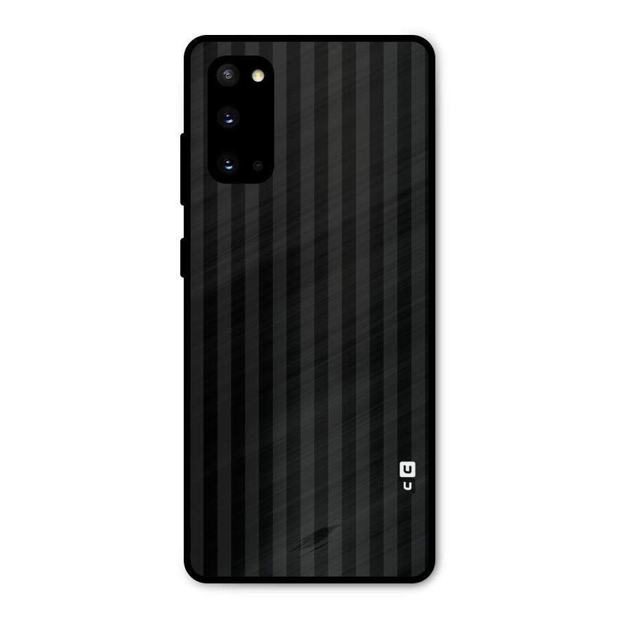Pleasing Dark Stripes Metal Back Case for Galaxy S20