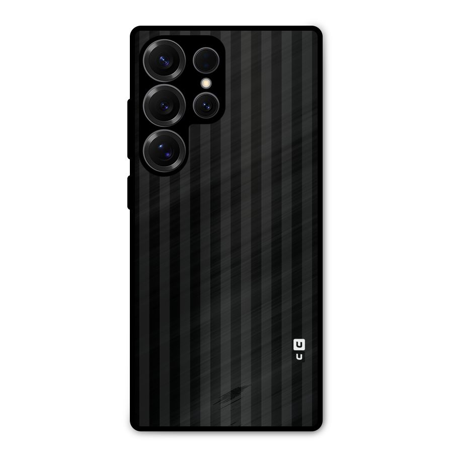 Pleasing Dark Stripes Metal Back Case for Galaxy S25 Ultra