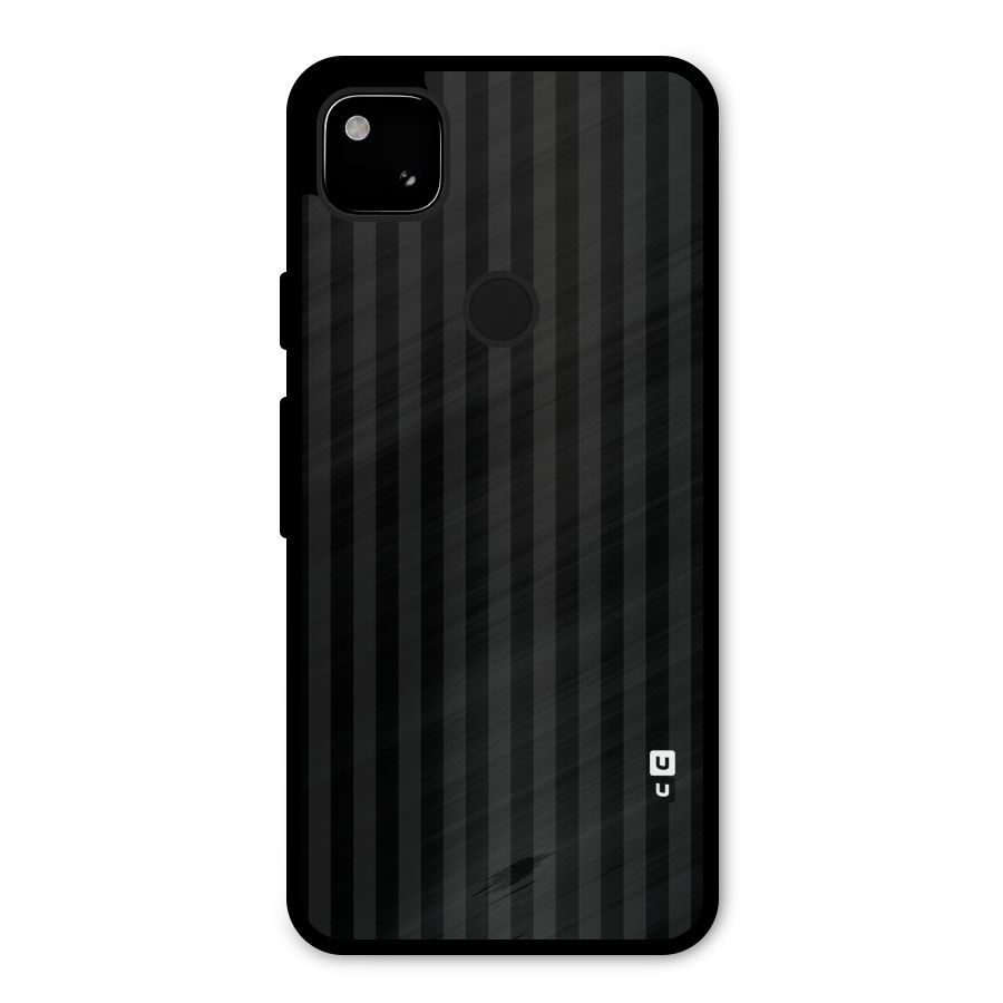 Pleasing Dark Stripes Metal Back Case for Google Pixel 4a