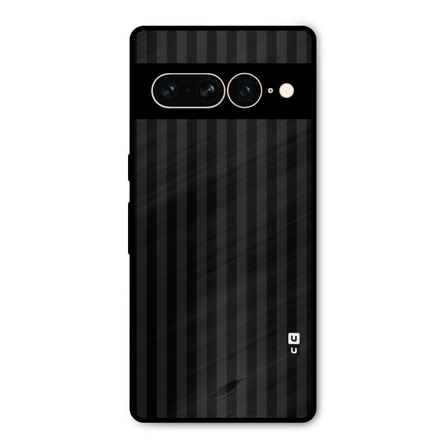 Pleasing Dark Stripes Metal Back Case for Google Pixel 7 Pro