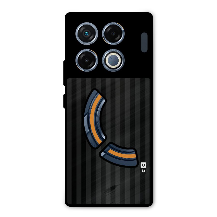Pleasing Dark Stripes Metal Back Case for Infinix GT 20 Pro