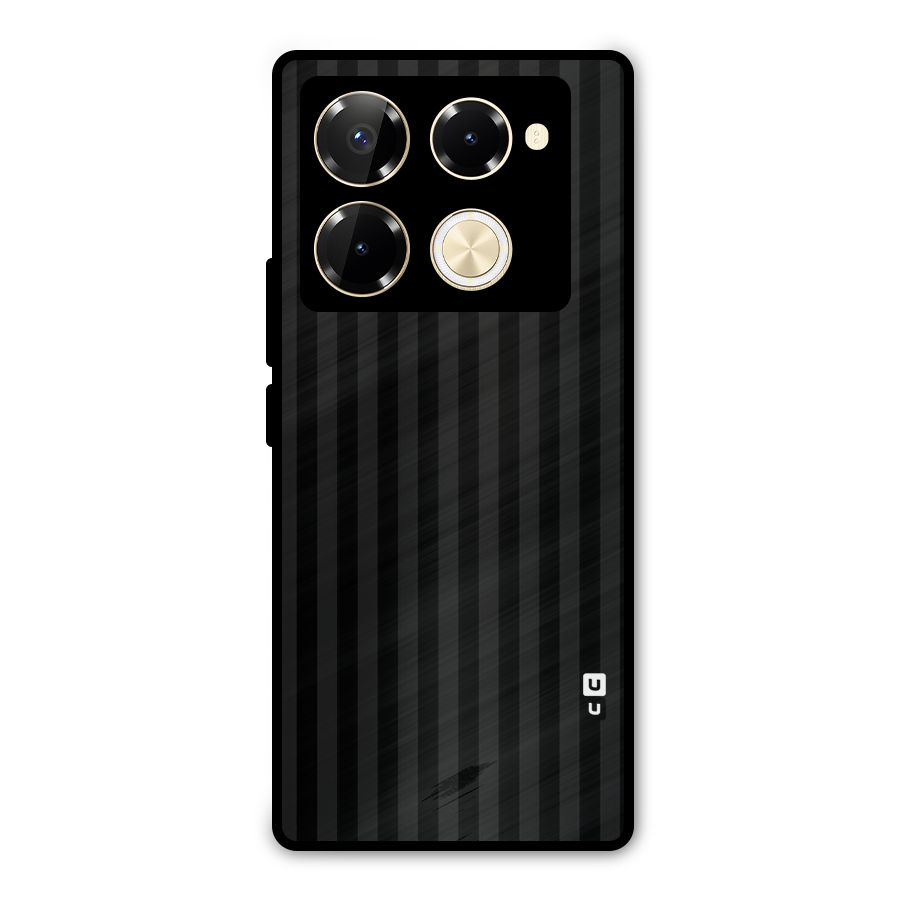 Pleasing Dark Stripes Metal Back Case for Infinix Note 40 Pro