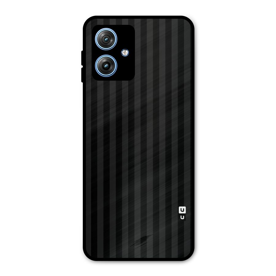 Pleasing Dark Stripes Metal Back Case for Moto G54