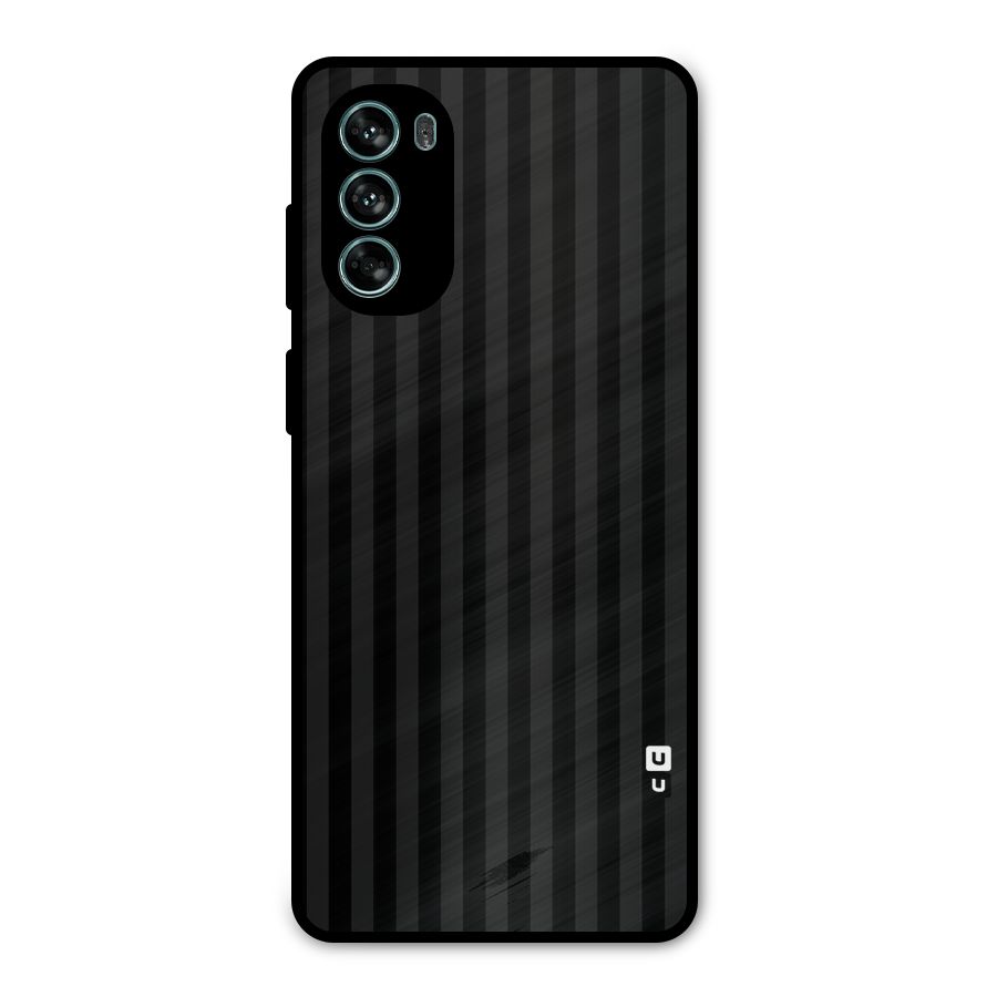 Pleasing Dark Stripes Metal Back Case for Moto G62
