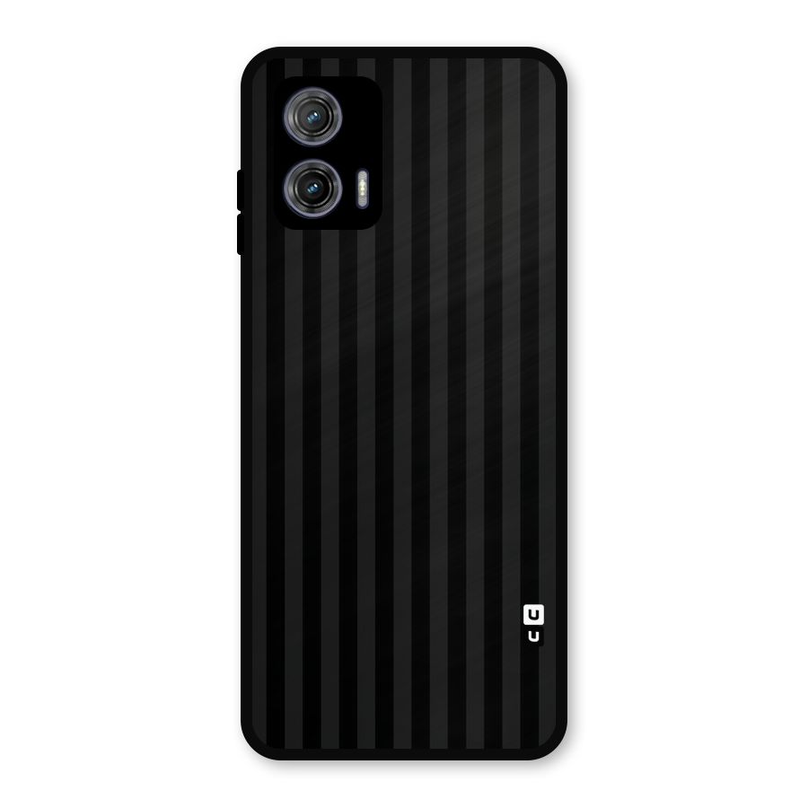 Pleasing Dark Stripes Metal Back Case for Moto G73