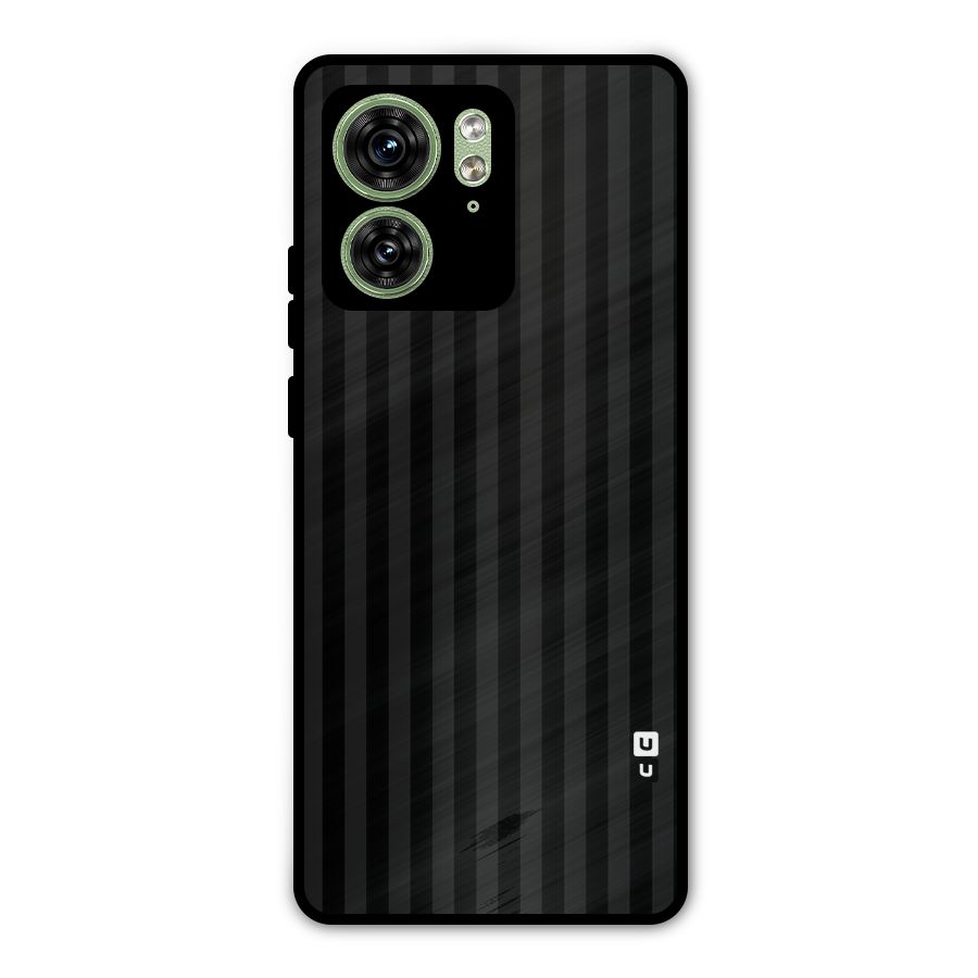 Pleasing Dark Stripes Metal Back Case for Motorola Edge 40 5G