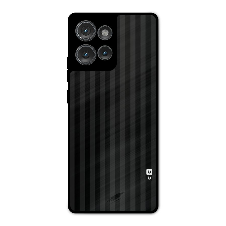 Pleasing Dark Stripes Metal Back Case for Motorola Edge 50