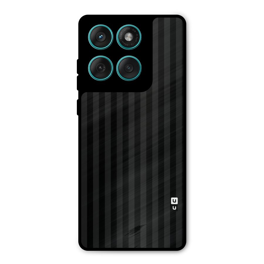 Pleasing Dark Stripes Metal Back Case for Motorola Edge 60 Fusion