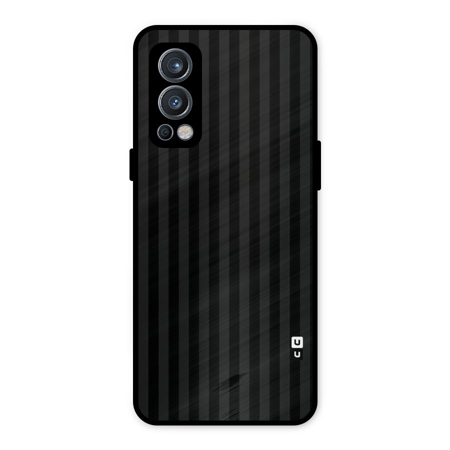 Pleasing Dark Stripes Metal Back Case for OnePlus Nord 2 5G