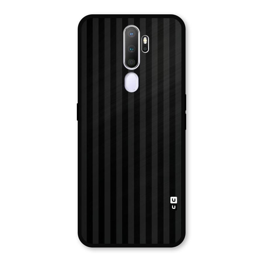 Pleasing Dark Stripes Metal Back Case for Oppo A5 (2020)
