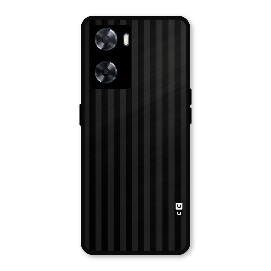 Pleasing Dark Stripes Metal Back Case for Oppo A77