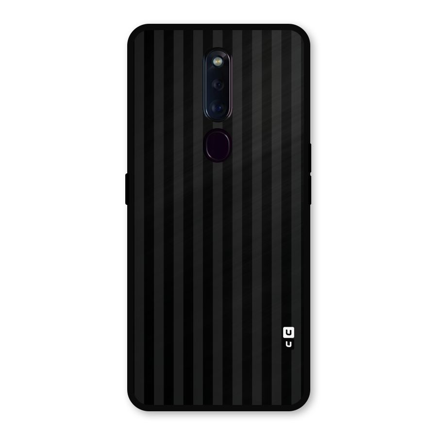 Pleasing Dark Stripes Metal Back Case for Oppo F11 Pro