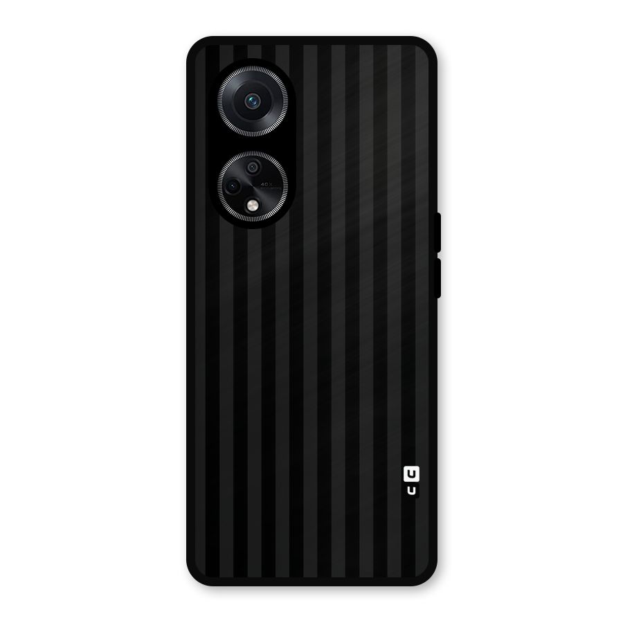 Pleasing Dark Stripes Metal Back Case for Oppo F23