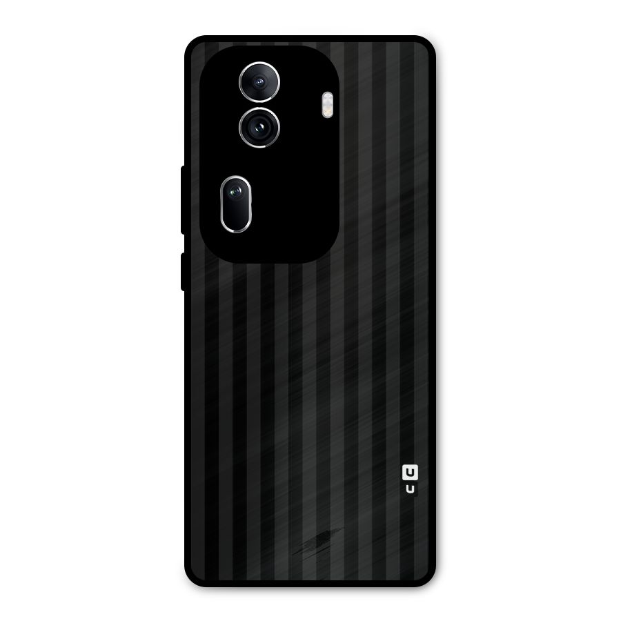 Pleasing Dark Stripes Metal Back Case for Oppo Reno11 Pro 5G