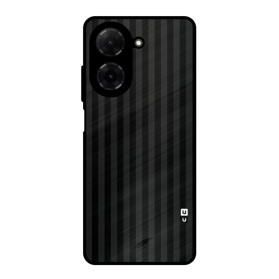 Pleasing Dark Stripes Metal Back Case for Poco C71