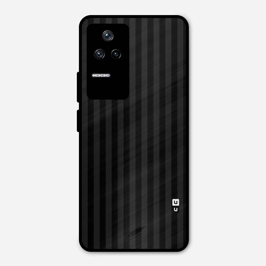 Pleasing Dark Stripes Metal Back Case for Poco F4 5G