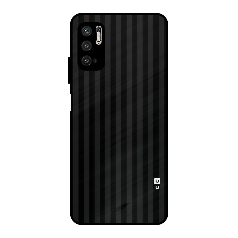 Pleasing Dark Stripes Metal Back Case for Poco M3 Pro 5G