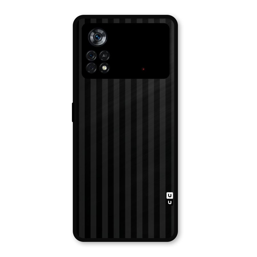 Pleasing Dark Stripes Metal Back Case for Poco X4 Pro 5G