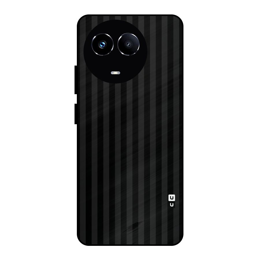 Pleasing Dark Stripes Metal Back Case for Realme 11X