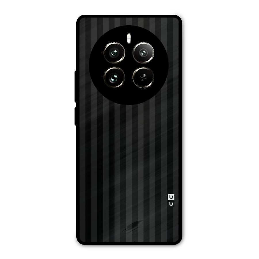 Pleasing Dark Stripes Metal Back Case for Realme 12 Pro