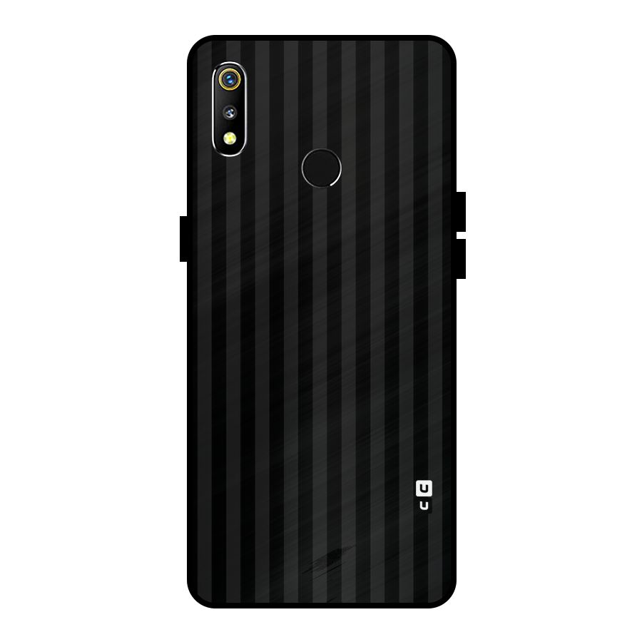 Pleasing Dark Stripes Metal Back Case for Realme 3