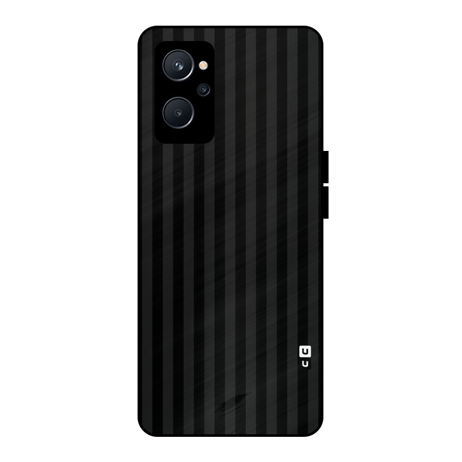 Pleasing Dark Stripes Metal Back Case for Realme 9i 5G