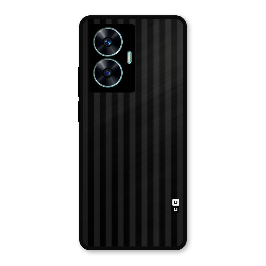 Pleasing Dark Stripes Metal Back Case for Realme Narzo N55