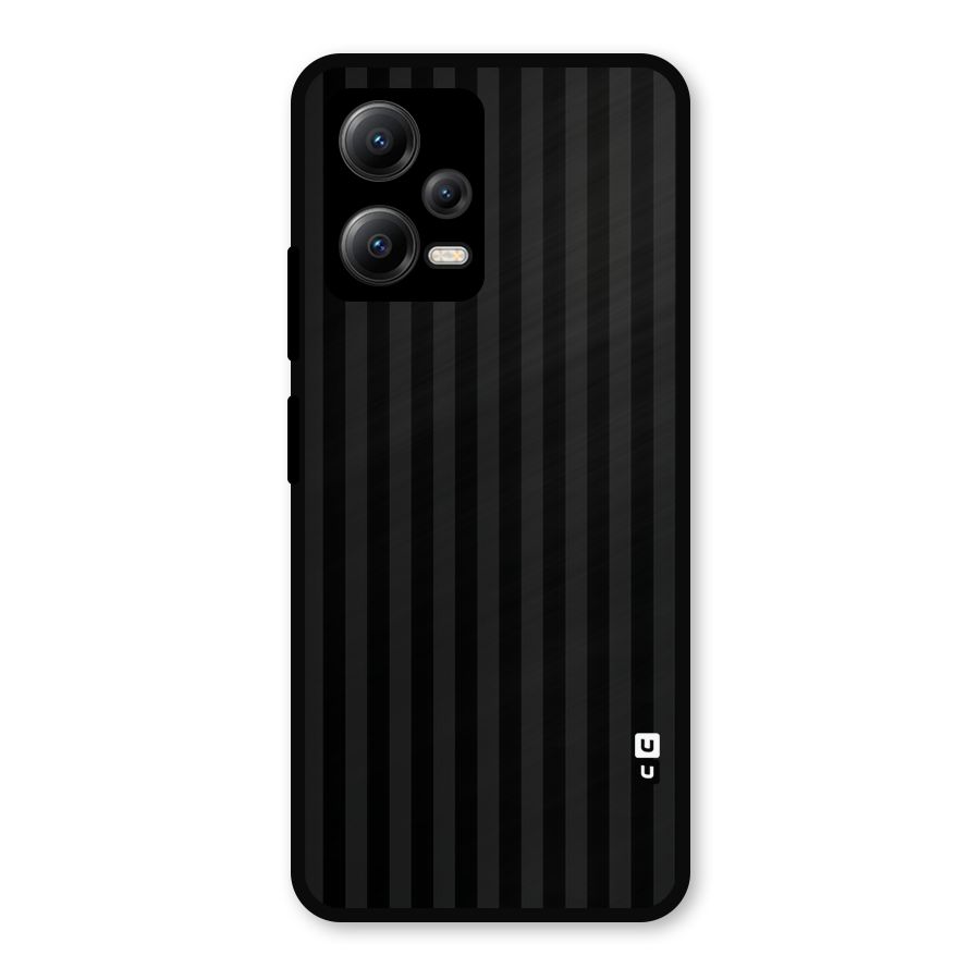 Pleasing Dark Stripes Metal Back Case for Redmi Note 12 5G