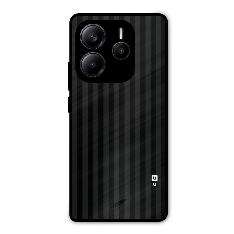 Pleasing Dark Stripes Metal Back Case for Redmi Note 14 5G