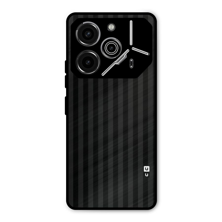Pleasing Dark Stripes Metal Back Case for Tecno Pova 6 Pro