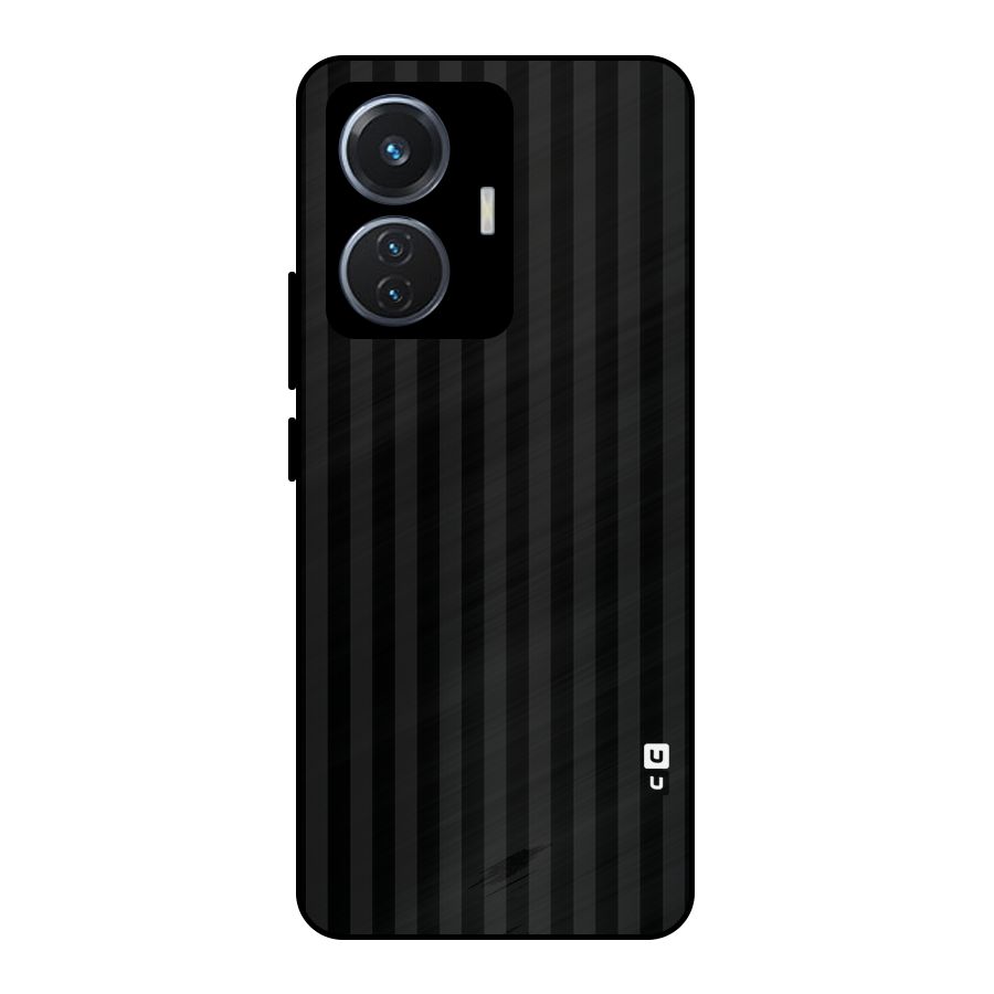 Pleasing Dark Stripes Metal Back Case for Vivo T1 44W