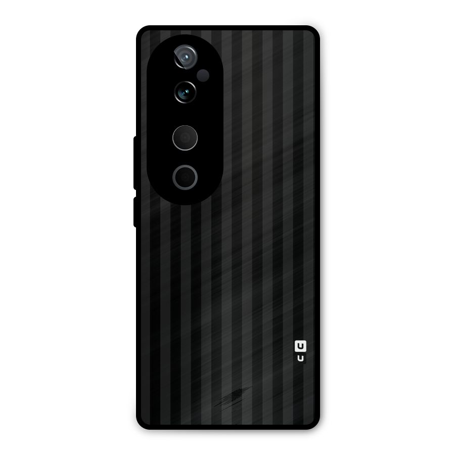 Pleasing Dark Stripes Metal Back Case for Vivo T3 Ultra