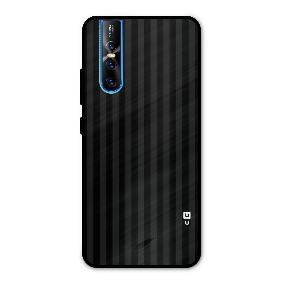 Pleasing Dark Stripes Metal Back Case for Vivo V15 Pro