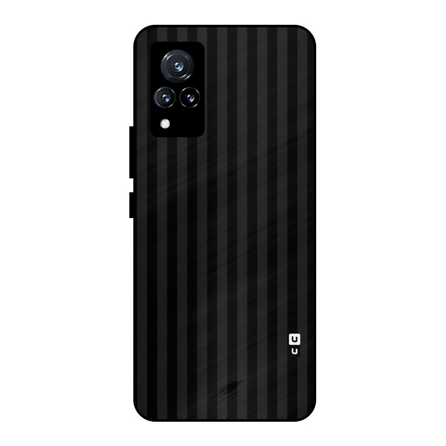 Pleasing Dark Stripes Metal Back Case for Vivo V21 5G