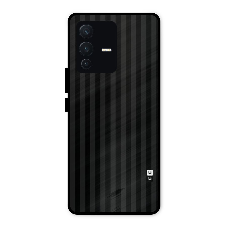 Pleasing Dark Stripes Metal Back Case for Vivo V23 5G