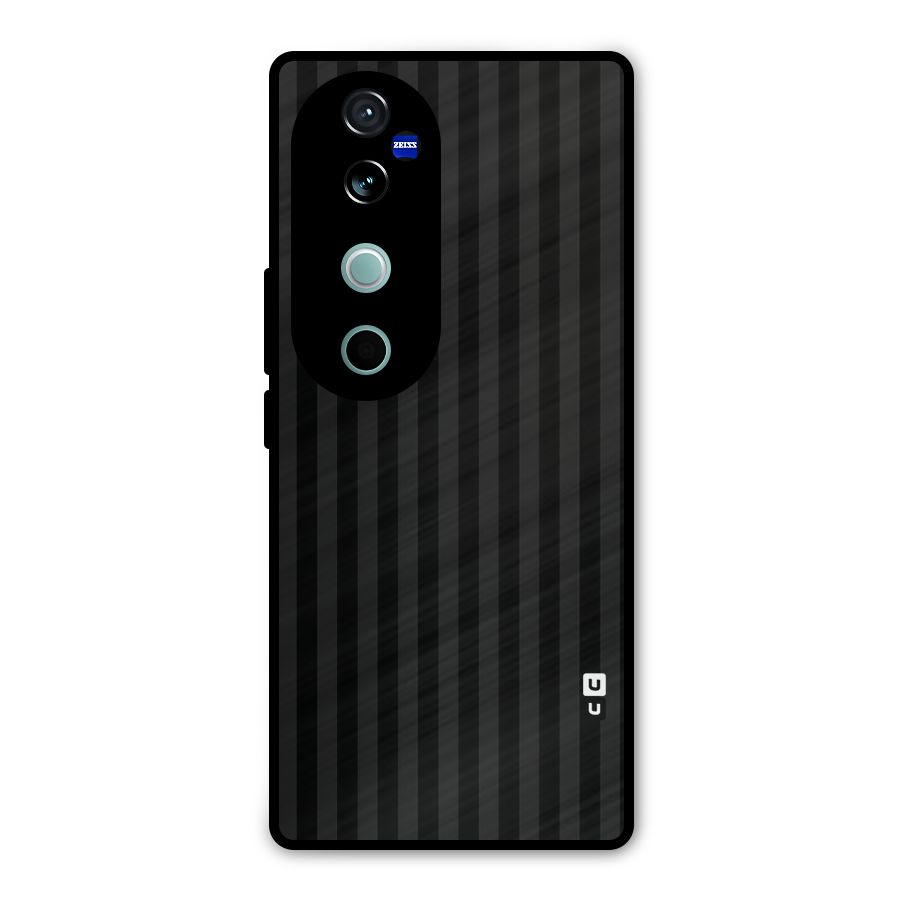 Pleasing Dark Stripes Metal Back Case for Vivo V40