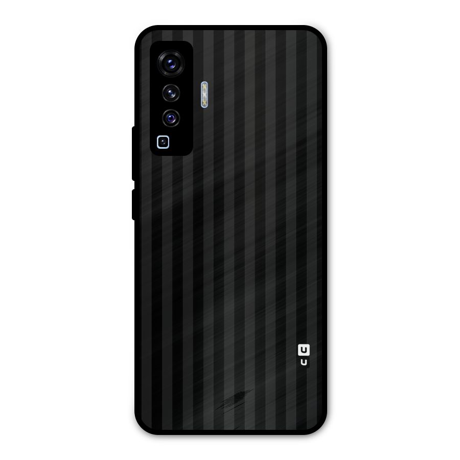Pleasing Dark Stripes Metal Back Case for Vivo X50