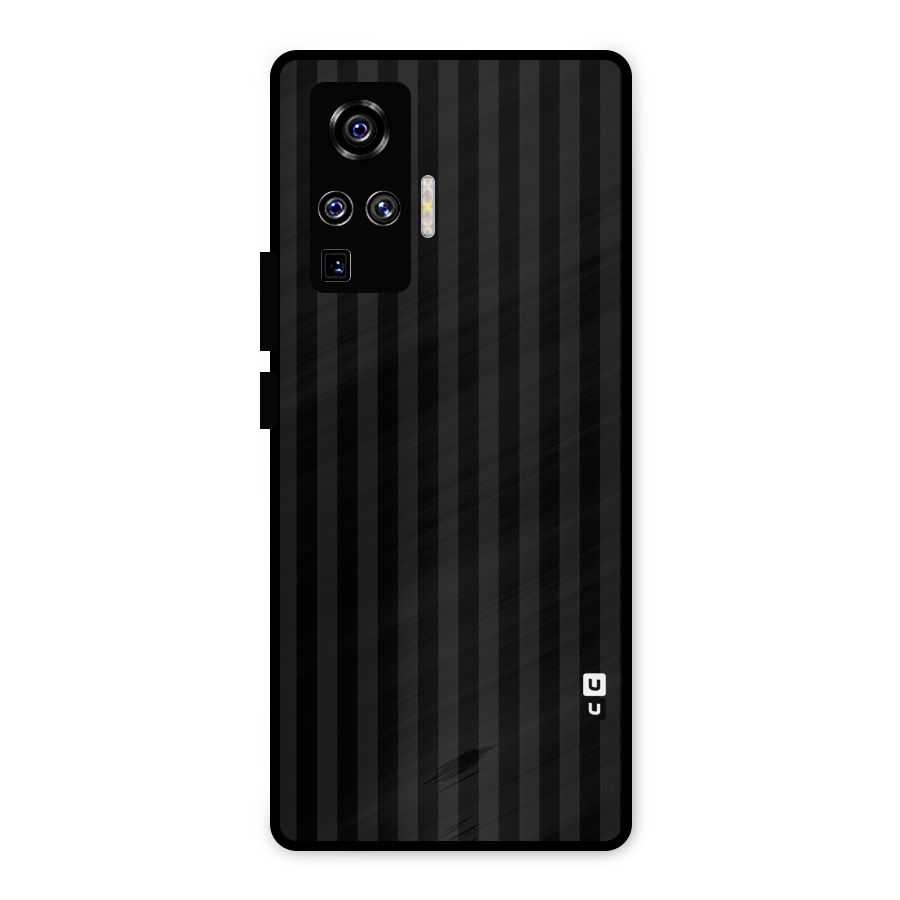 Pleasing Dark Stripes Metal Back Case for Vivo X50 Pro